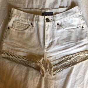 White Jean Shorts